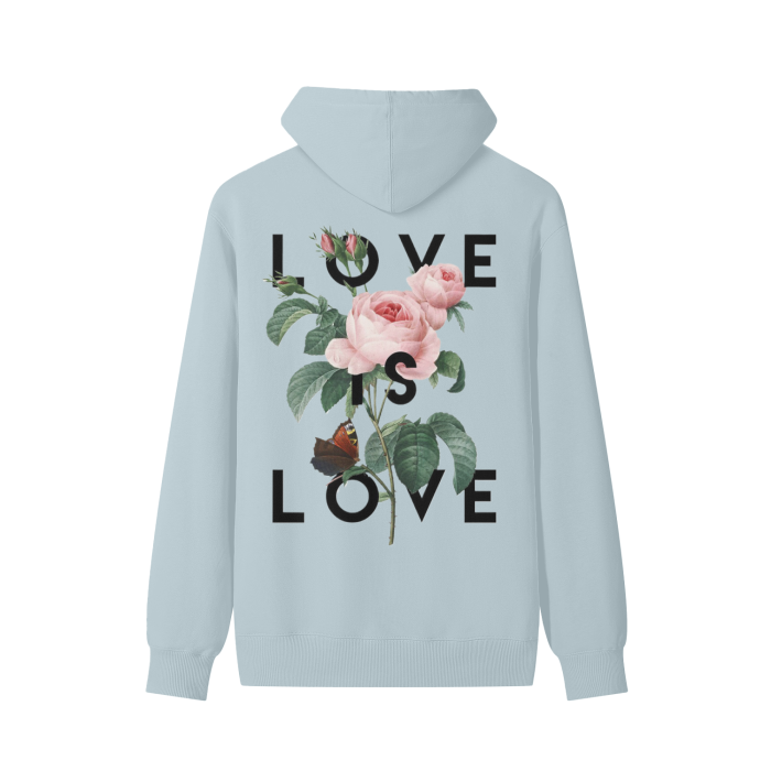 Scripted “love is love” hoodie