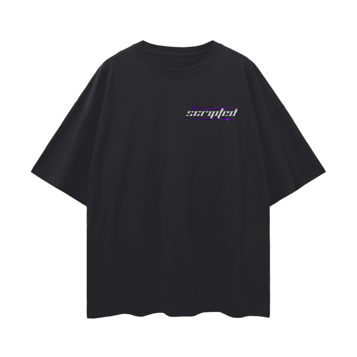 Scripted Drift Drop Shoulder Tee - 190 GSM