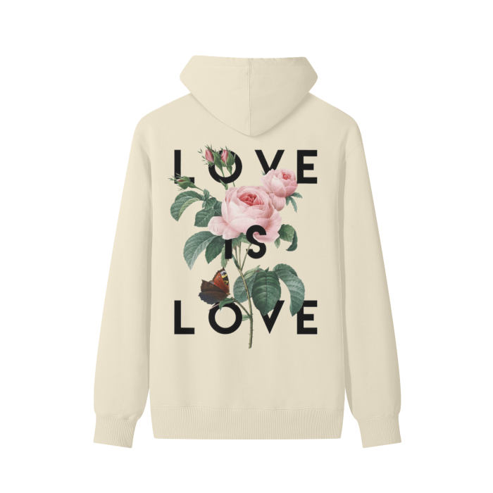 Scripted “love is love” hoodie