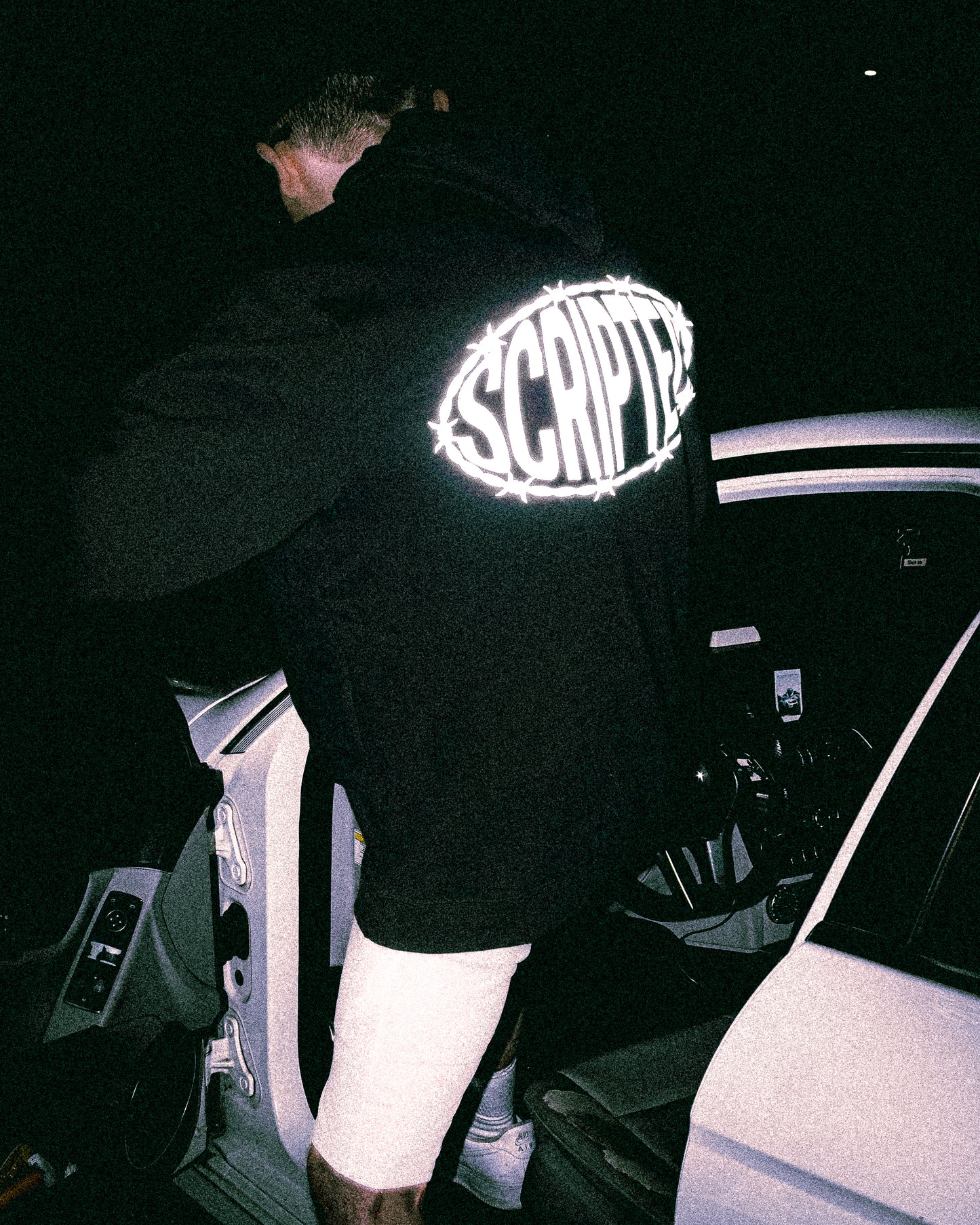 Reflective “barbed” hoodie