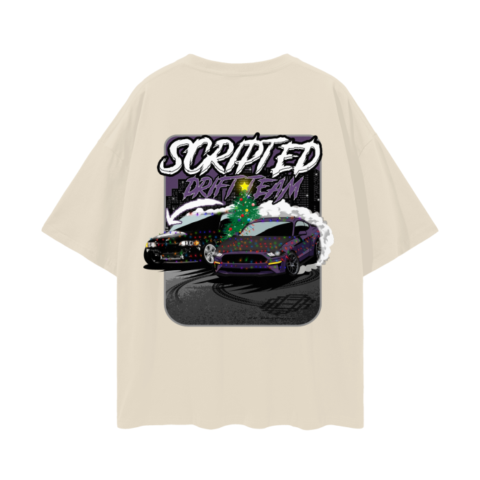 Scripted Drift Drop Shoulder Tee - 190 GSM