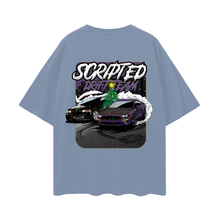 Scripted Drift Drop Shoulder Tee - 190 GSM