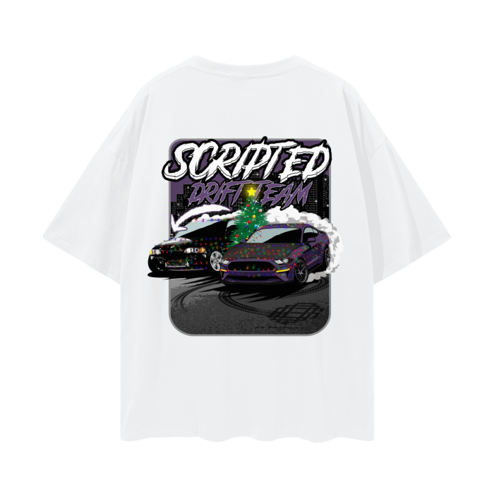 Scripted Drift Drop Shoulder Tee - 190 GSM