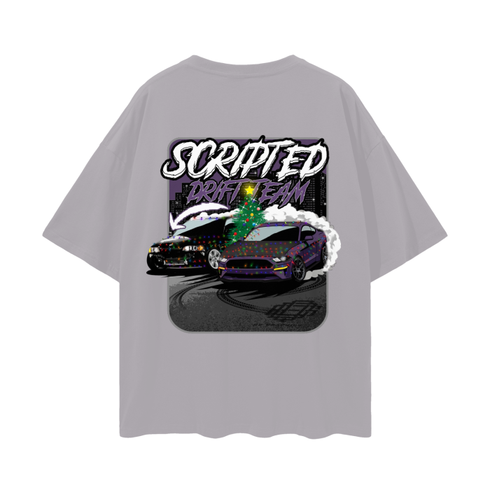 Scripted Drift Drop Shoulder Tee - 190 GSM