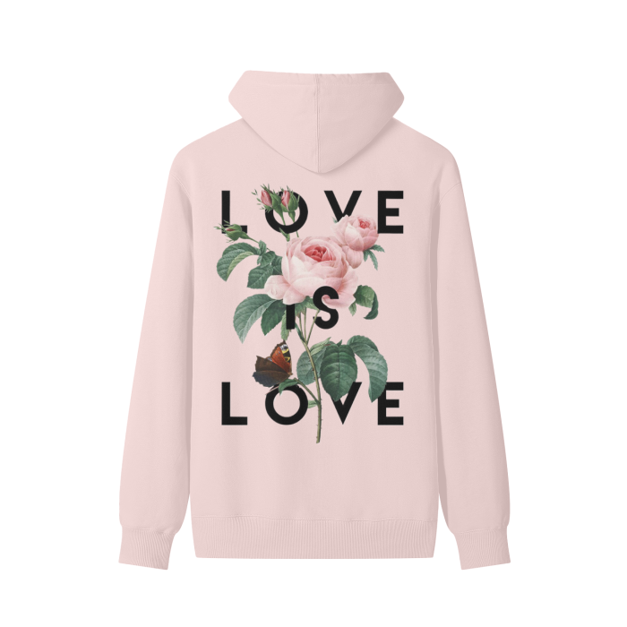 Scripted “love is love” hoodie