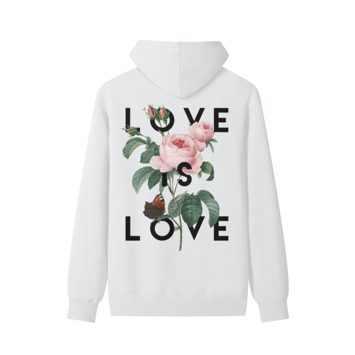 Scripted “love is love” hoodie