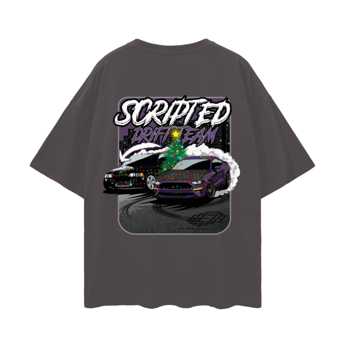 Scripted Drift Drop Shoulder Tee - 190 GSM